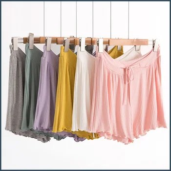 8 Colors Summer Pregnant Women Short Casual Pregnancy Pants with Stripes Elastic Maternity Shorts Outwear Clothing