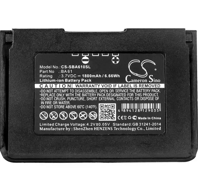 Cameron sino 1800 мА/ч, батарея для SENNHEISER SK9000 SK9000 поясной передатчики 504703 56429 701 098 B61 BA 61