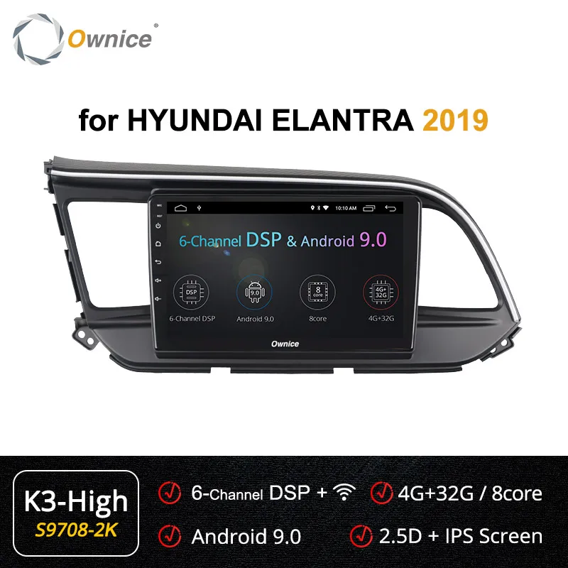 S9708-2 K3-High Ownice Автомагнитола " для hyundai Elantra K3 K5 K6 gps navi Android 9,0 Octa 8 Core 4G LTE 62GB 360 Panorama DSP - Цвет: S9708-2 K3-High