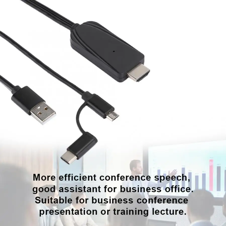 Micro usb type-C 2 в 1 к HDMI ABS алюминиевый сплав видео Конверсионный кабель адаптер такой же экран зеркальный кабель