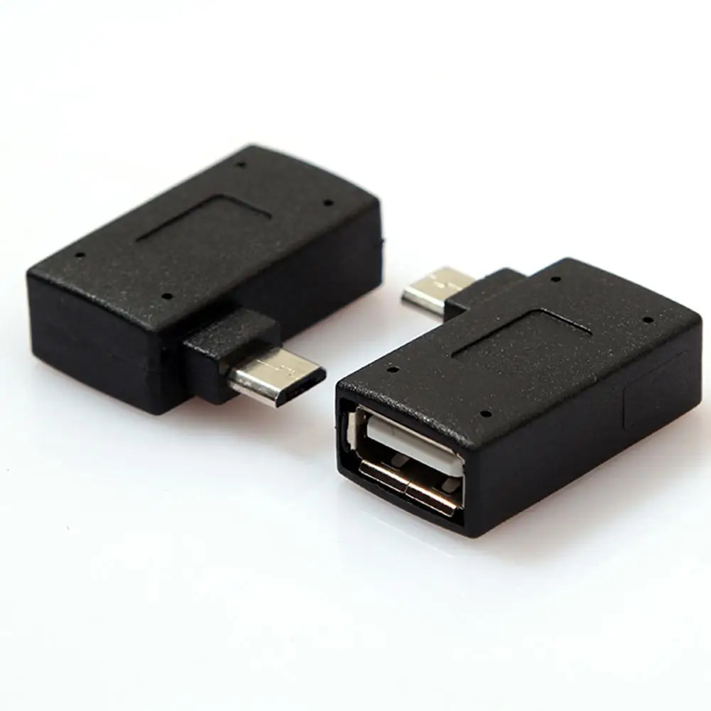 2 шт./лот Мини Micro USB OTG кабель адаптер левый и правый угол Micro USB 2,0 OTG Хост адаптер конвертер для Android телефона планшета ПК