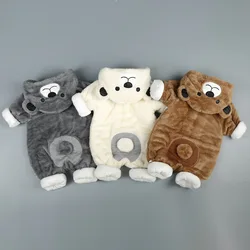 Barboteuse en coton rembourrée pour bébé garçon et fille, vêtements d'hiver pour nouveau né, 3 à 36 mois, à capuche chaude, une pièce 