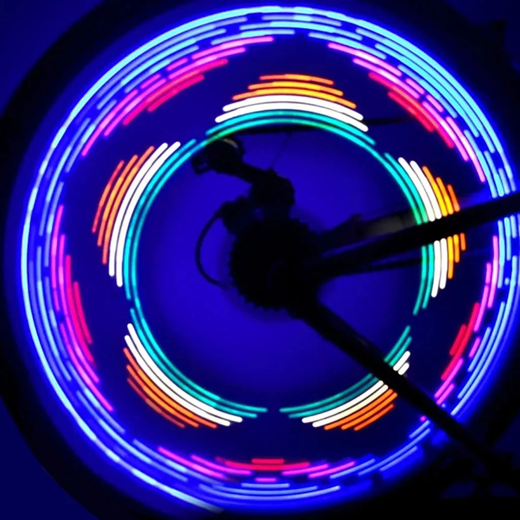 32LED Цвет сертификация набор велосипедного колесного Цвет Фул езда на велосипеде Силиконовые горный колеса светильник спиц светильник велосипедный мигающий светильник 2 шт# gh
