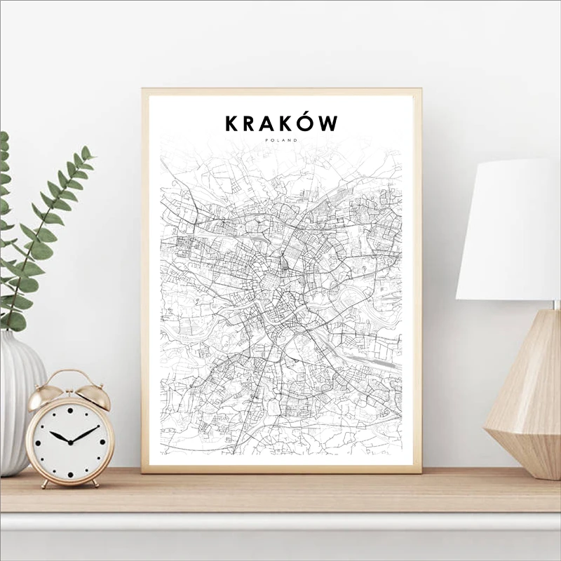 Krakow-Cracow-City-Street-Map-Poster-Modern-Canvas-Painting-Art-Prints-For-Poland-Living-Room-Home (1)