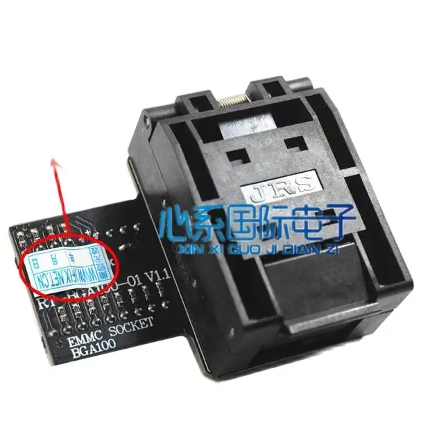 

RT809H Programmer BGA100 Car navigation Audio EMMC Memory jump seat adapter clamshell