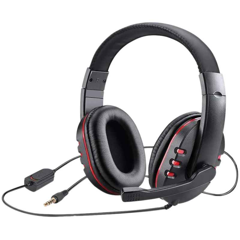 3 5mm Plug Gaming Headset Headphone with Microphone for PS4 Playstation Vita Mac Laptop Tablet Computer Mobile Phones