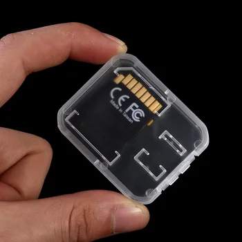 

Portable 5Pcs Transparent Case Holder Box Storage Clear Standard Memory Plastic Card Case For Standard SD SDHC TF Memory Card