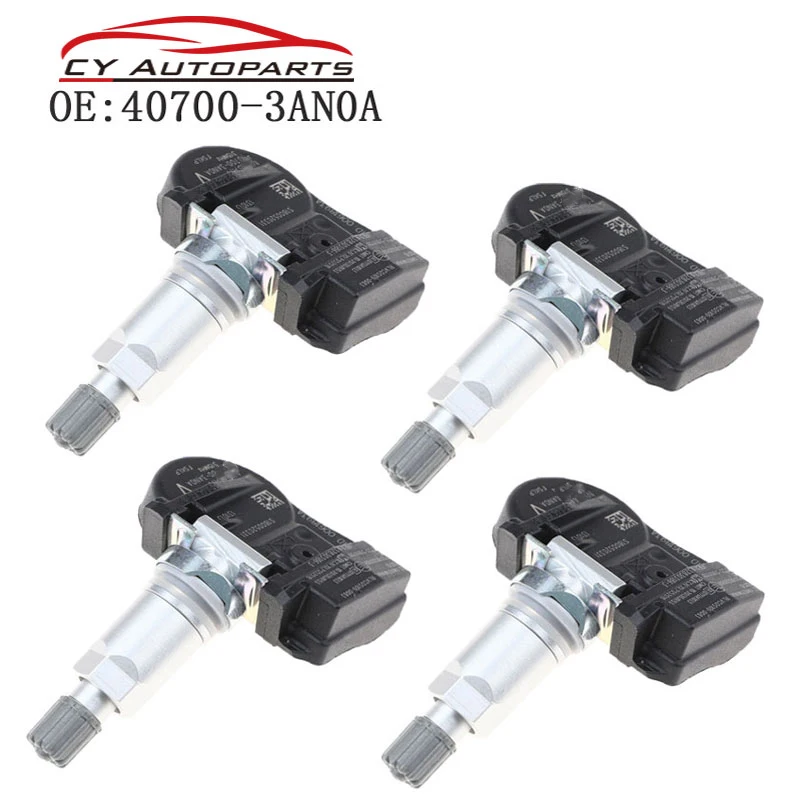 

4 шт. новые TPMS датчики контроля давления воздуха в шинах для Nissan Infinit 40700-3AN0A 407003AN0A