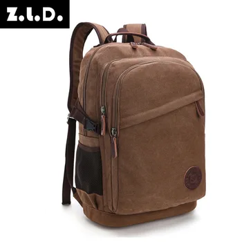 

Shoulders Computer Bag Wear Resistant Washing Water Canvas Men And Women Shoulders Backpack Street Leisure Student Shoulders Bag