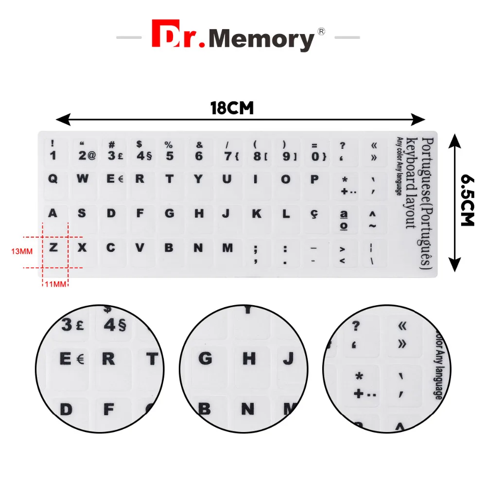 Keyboard Stickers Russian Spanish French Arabic Hebrew Portuguese