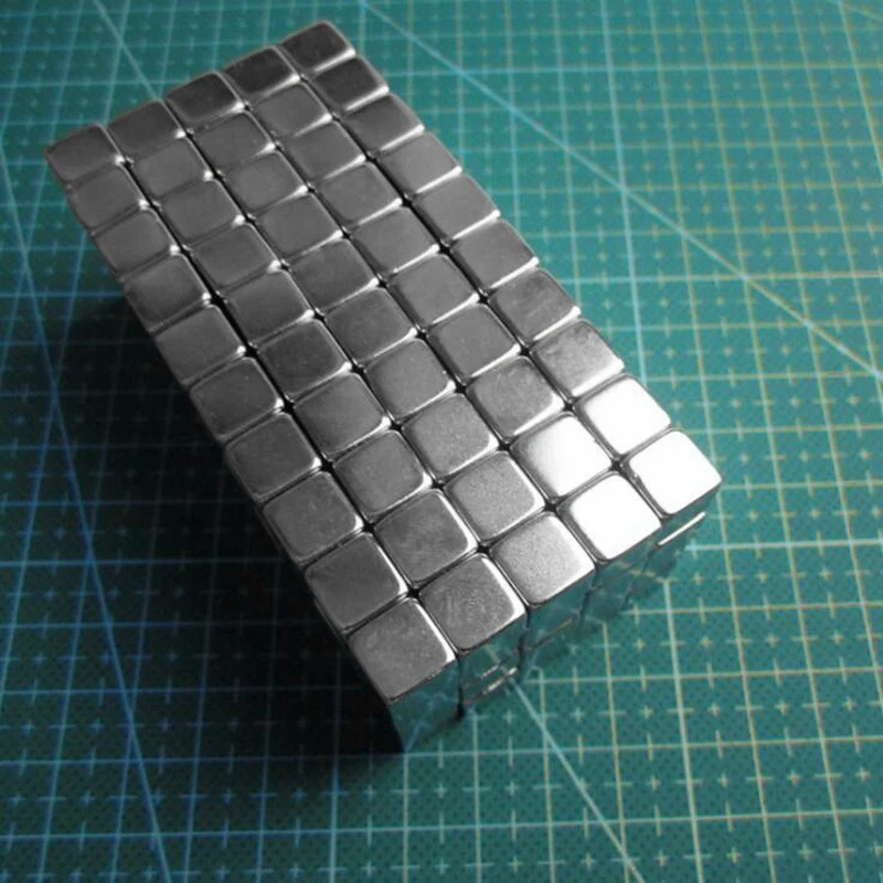 50Pcs 10Mm X 10Mm X 10Mm Neodymium Magnets Square 10X10X10 Block Super Strong Rare Earth 10X10X10 Art Craft Connection