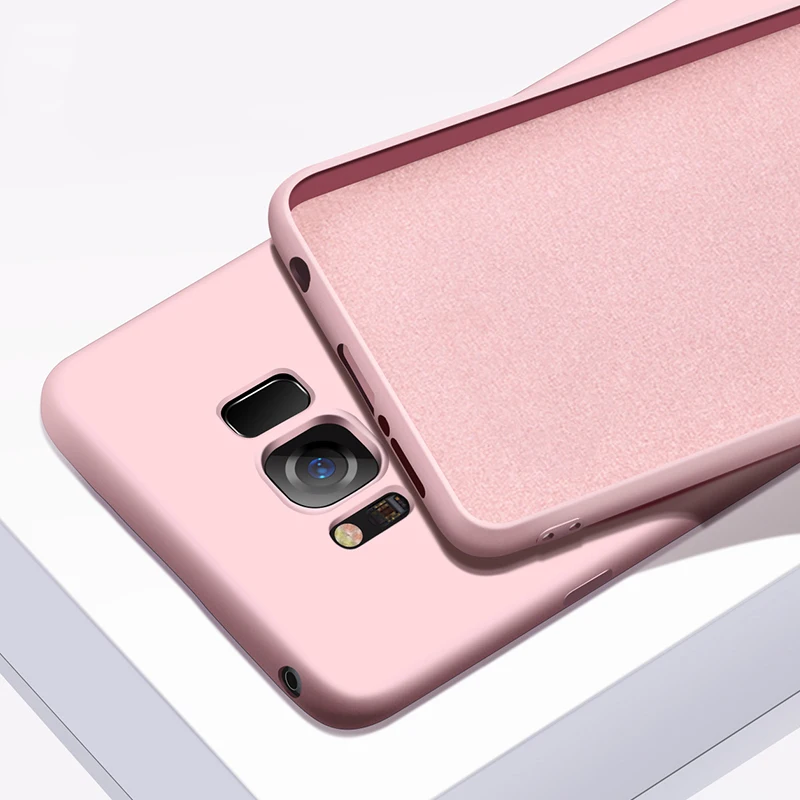 Мягкая накладка из жидкого силикона чехол для телефона для samsung Galaxy A30 A50 A70 M10 M20 плотная Карамельный цвет для Note8 Note9 S8 S9 S10 плюс S10 Lite