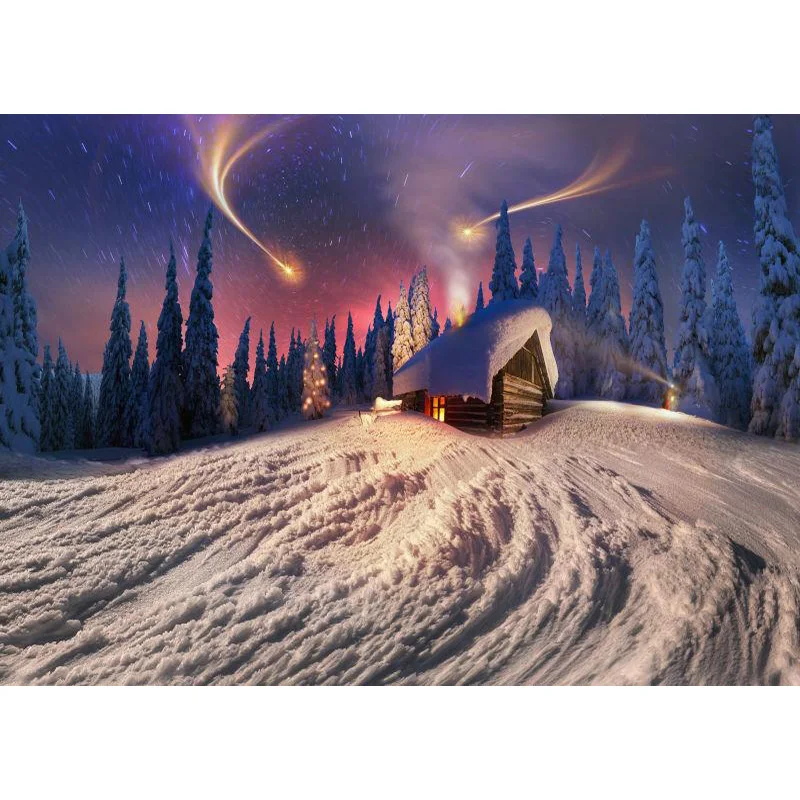 

SHENGYONGBAO Art Fabric Christmas day Photography Backdrops Ukraine Carpathian mountains Photography Background 20924XTW-01