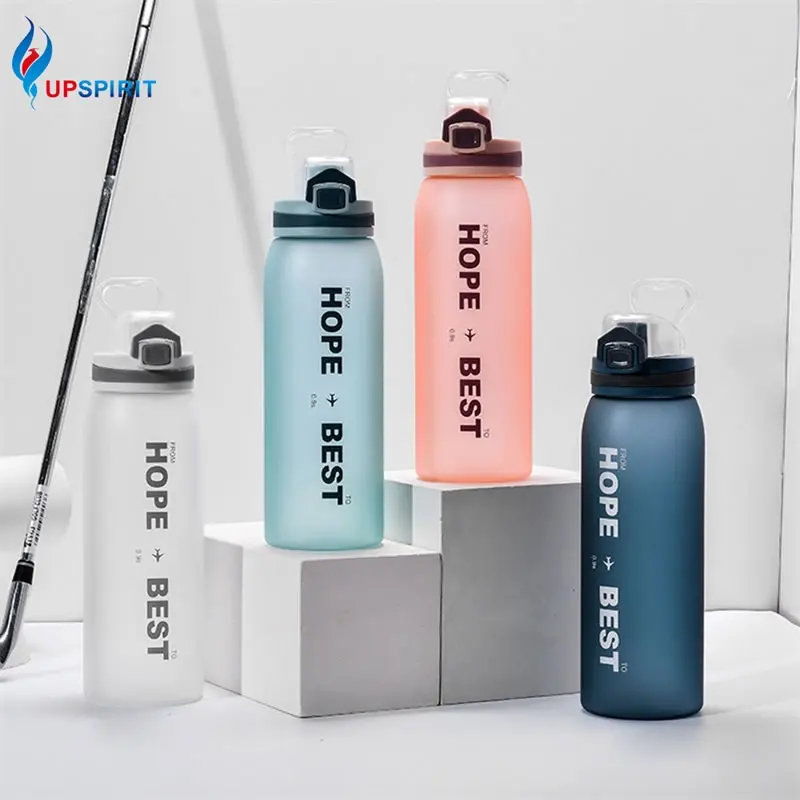 Upspirit, 900 мл, матовая Спортивная бутылка для воды, большая емкость, чайник для питья, портативный, для спорта на открытом воздухе, для путешествий, шейкер для протеина, посуда для напитков