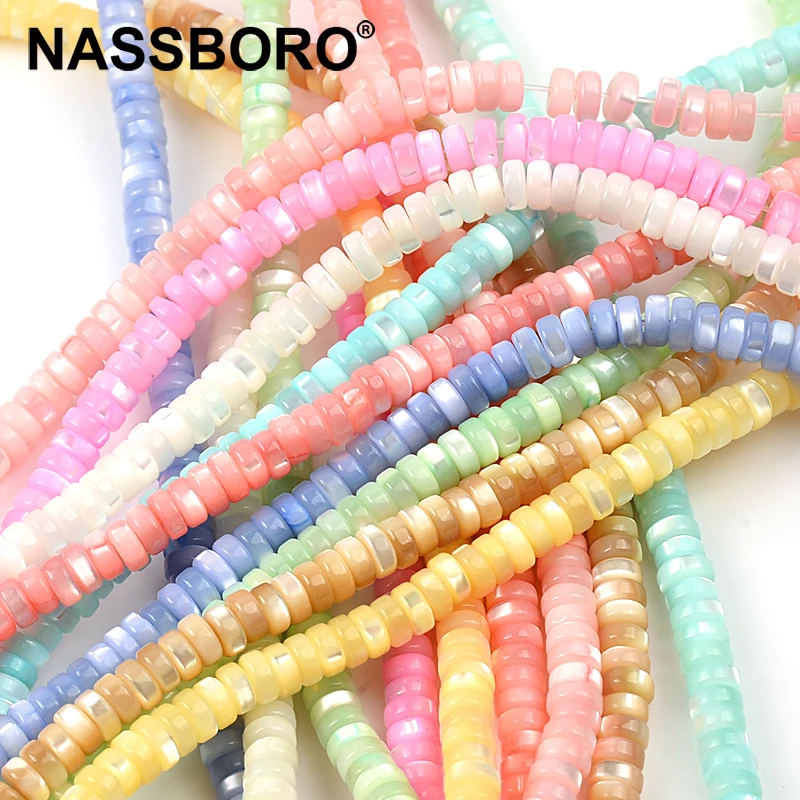 

5mm Natural Heishi Beads Small Pear Shell Beads Dyed Shell Beads Pearl Beads Jewelry Making Necklace Earrings Bracelets