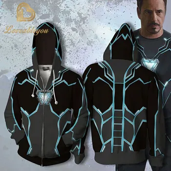 

2020 New Marvel Avengers 4 Infinity War Iron Man Tony Stark Hoodie Sweatshirt for Men 3D Print Hoodies Dropshipping