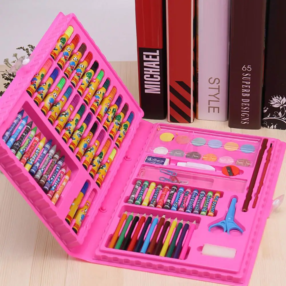  86pcs Kids Colored Pencil Artist Kit Painting Crayon Marker Pen Brush Drawing Tools Kindergarten Su - 4000297194203