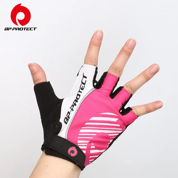 Pinkwhite Перчатки для велоспорта HandCrew на открытом воздухе guantes ciclismo, велосипедные гоночные перчатки с полупальцами, велосипедные перчатки для мужчин и женщин - Цвет: Pinkwhite
