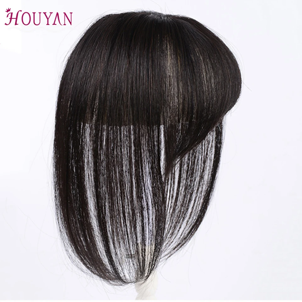 HOUYAN челка синтетические волосы челка клип в один кусок Striaght парик с челкой доступны в двух цветах