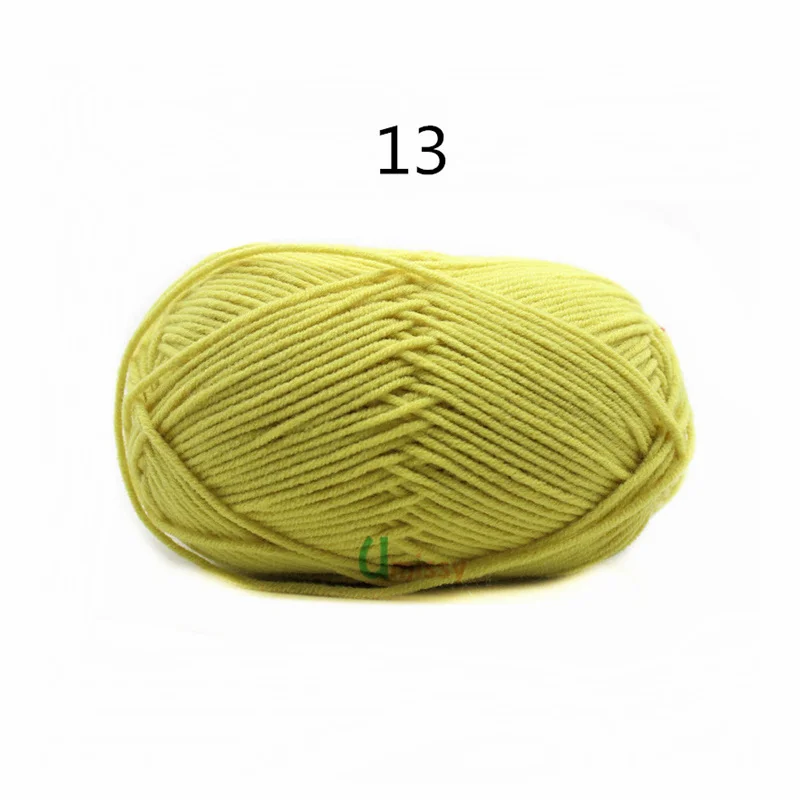 13 36pcs 36 шт./лот, ручная вязка, шерстяная линия, окрашенная, горячая Распродажа, хлопковая Детская Пряжа молочного оттенка, гребенная хлопковая пряжа для вязания крючком, 62 цвета - Цвет: 13 36pcs