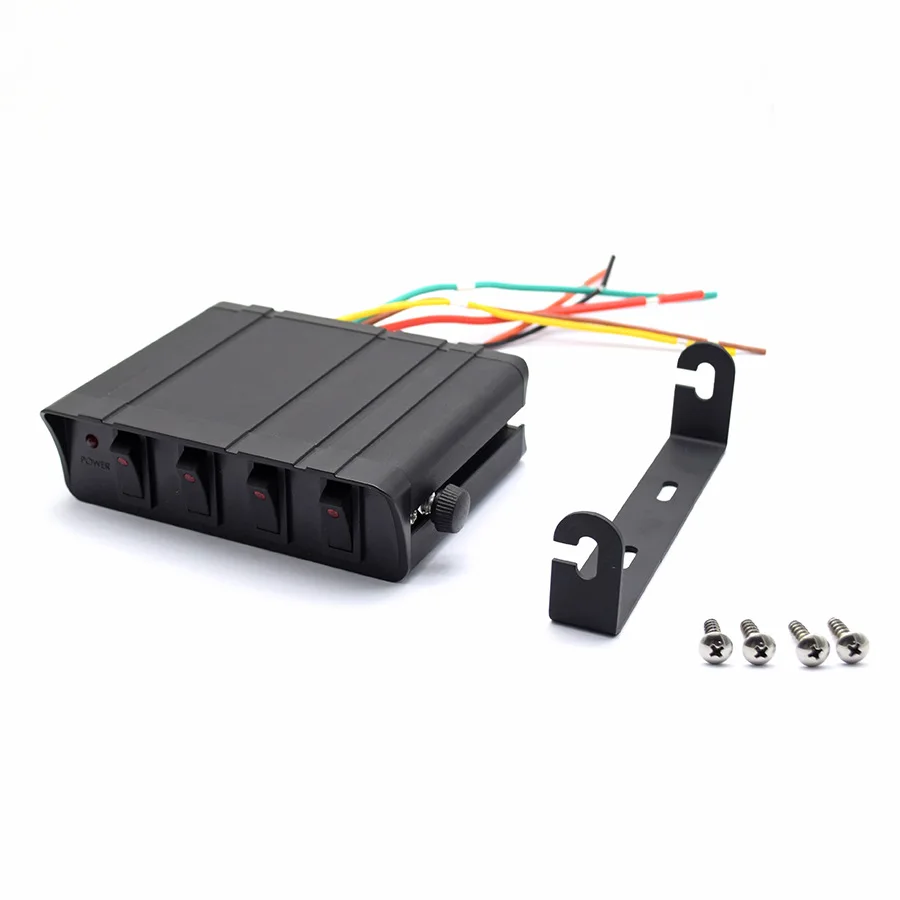 12V 4 банда 40-Amp вкл/выкл кулисный переключатель коробка контроллер аварийный стробоскоп светильник