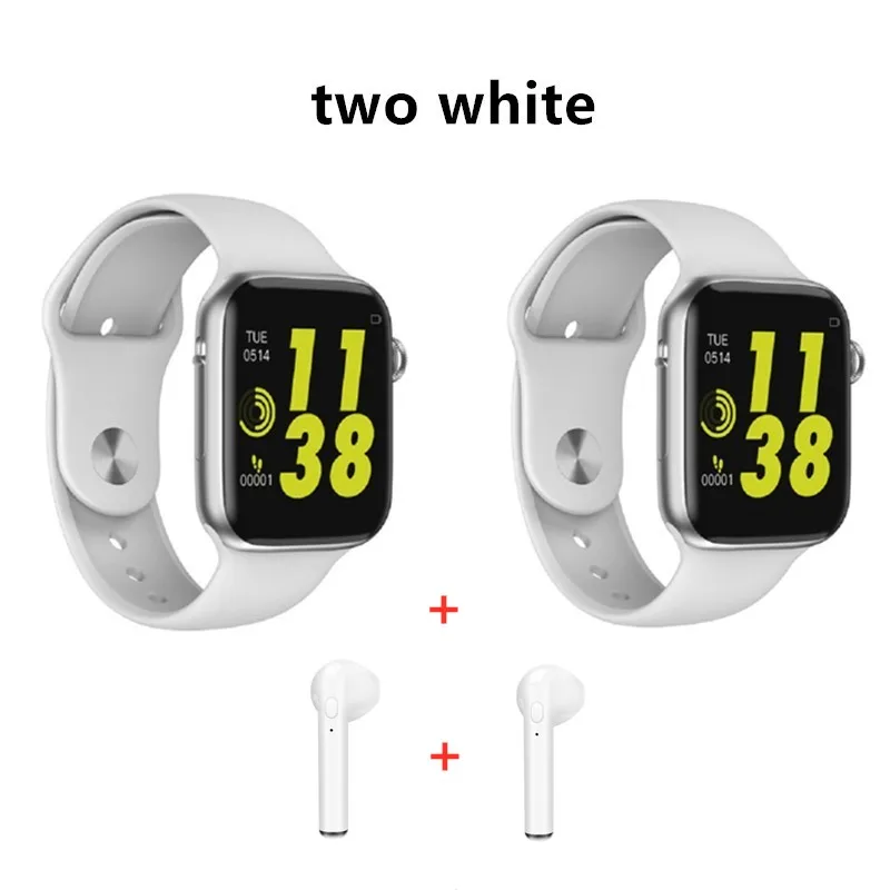 Отправлено Epacket IWO 10 W34 Bluetooth Вызов Смарт-часы ЭКГ монитор сердечного ритма Смарт-часы для мужчин и женщин для Android Apple PK IWO 8 - Color: two white