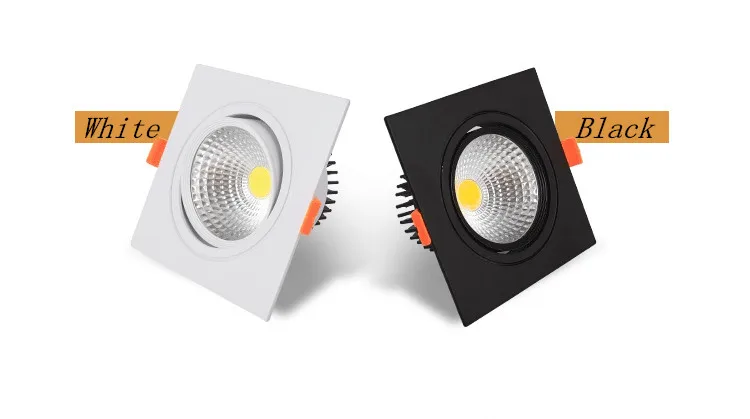 LED黑色射灯嵌入式斗胆灯双头单头方形COB天花灯5W7W嵌入式双筒灯-tmall_05