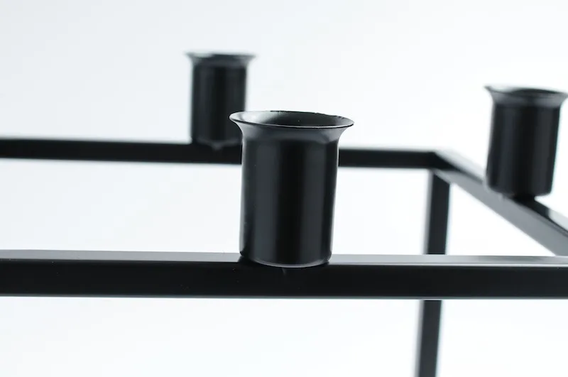 Wedding Candle Holder Modern Metal Candle Holder Square Candle Stand for Home Decoration Ornament Decorative