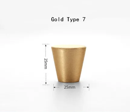 Gold Type 7 Стиль Роскошные ручки для мебели для шкафа кухни для мебели из сплава алюминия ручка комода ручки для ящиков настенные крючки - Цвет: Gold Type 7