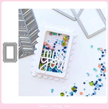 

Fan border Shake card Metal Cutting Dies for DIY Scrapbooking Photo Album Decorative Embossing Paper Card Crafts Die Cut 2019