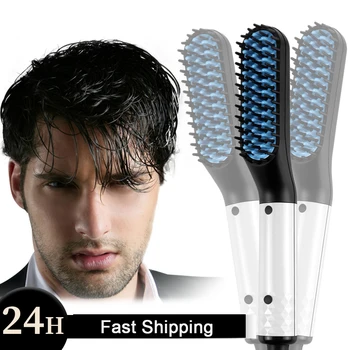 

2020 Updated Beard Straightener Multifunctional Hair Brush Man's Hair Flat Iron New Beard Straightener Hair Styling Comb For Men