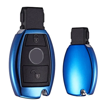 

LLLQZX Car styling Car Key Cover Case Shell Bag Protective Key Ring Chain For Mercedes Benz C Class W205 GLC GLA Car Accessories