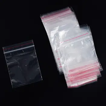 

100x Small Clear Plastic Bag Resealable Ziplock Packing Bags Reusable Bags Kit