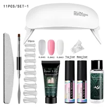 Четыре лилии полигель для ногтей набор прозрачный Кристальный УФ светодиодный гель для наращивания УФ гель для ногтей