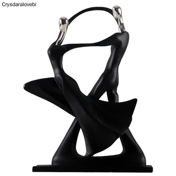 

Resin Dancing Couple Statue European Sculpture Abstract Figurines Creative Crafts Wine Cabinet Home Decoration Ornaments