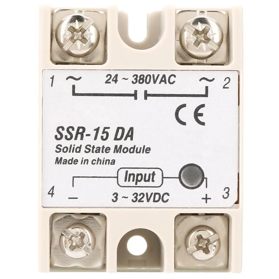 SSR-15DA 3-32 В постоянного тока до 24-380 в переменный ток, полупроводник реле ssr Для процесса промышленной автоматизации