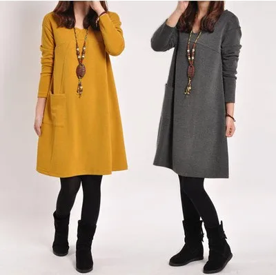 

Pregnant Women Dress Autumn And Winter Big Stomach Woman Pregnancy Coat Lactation Feeding on Clothes Version WOMEN'S Dress