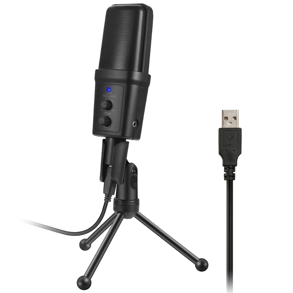 Профессиональный записывающий конденсаторный микрофон USB в форме сердца