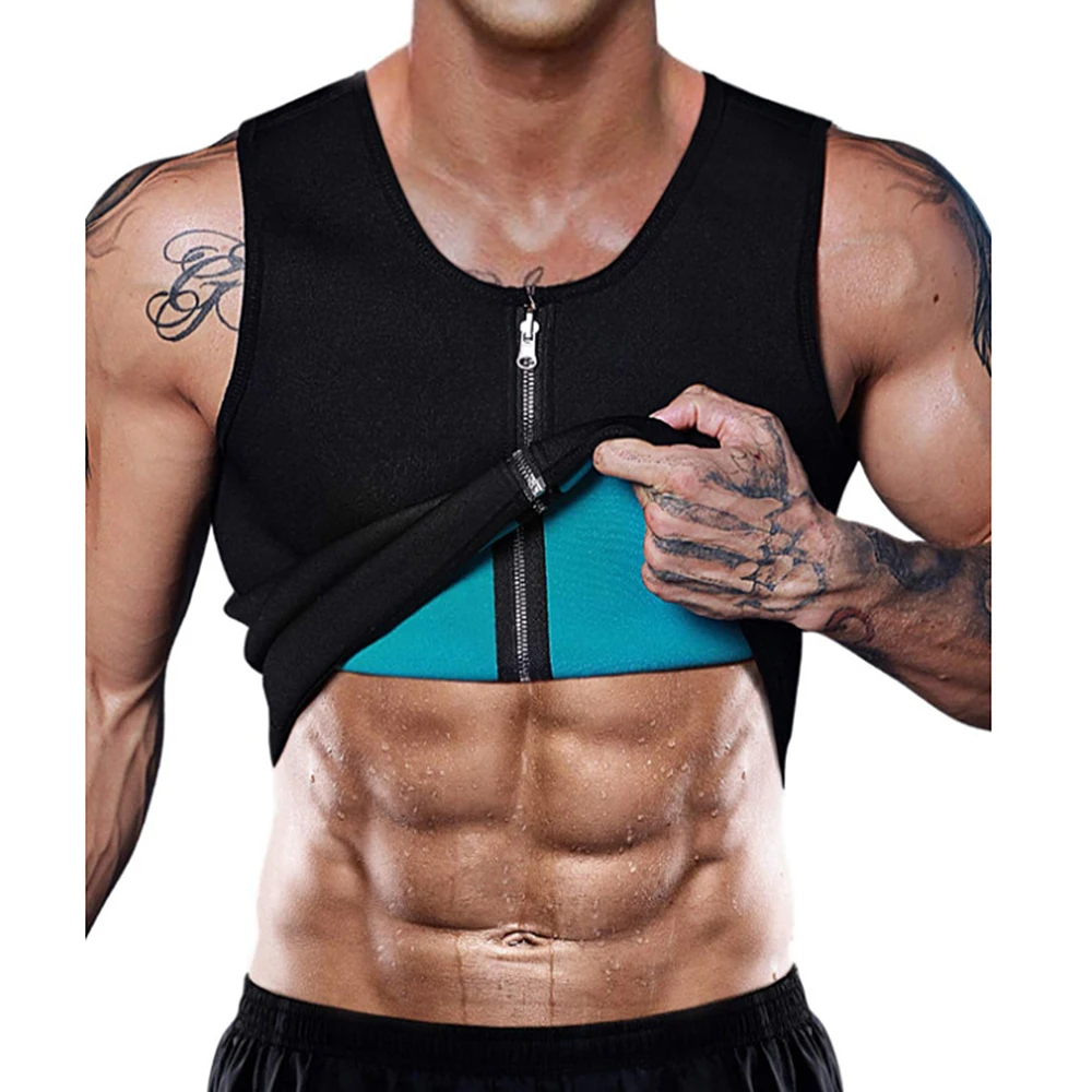 2020 Men Waist Trainer Vest Slimming for Weightloss Hot Neoprene Corset Body Shaper Zipper Shapewear Belt Belly | Спорт и