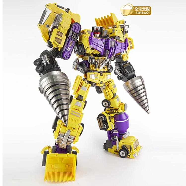 yellow (with kit) Jinbao Devastator трансформация G1 GT негабаритных 6 в 1 Bonecrusher скребок Гравитация Mixmaster крюк ко фигурка Робот Игрушки - Цвет: yellow (with kit)