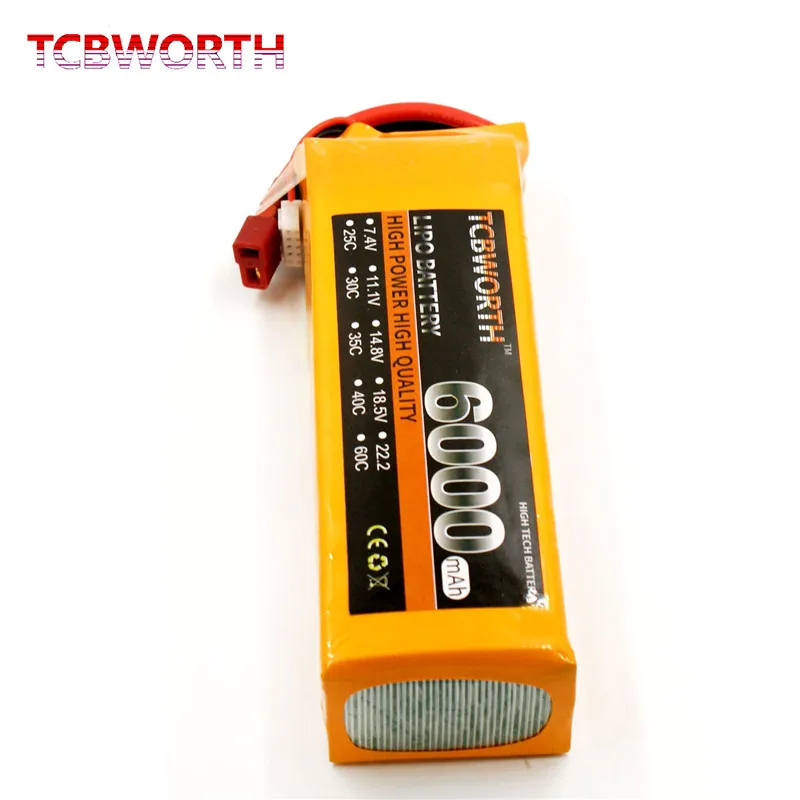 4S 60C RC игрушка Lipo батарея 4S 14,8 V 6000mAh 60C LiPo батарея MAX 120C для РУ самолет квадротор вертолет Дрон батарея сотового 4S