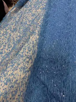 

top quality Modern design French net lace fabric African Flower mul ti color embroidery tulle lace fabric for ladies dress