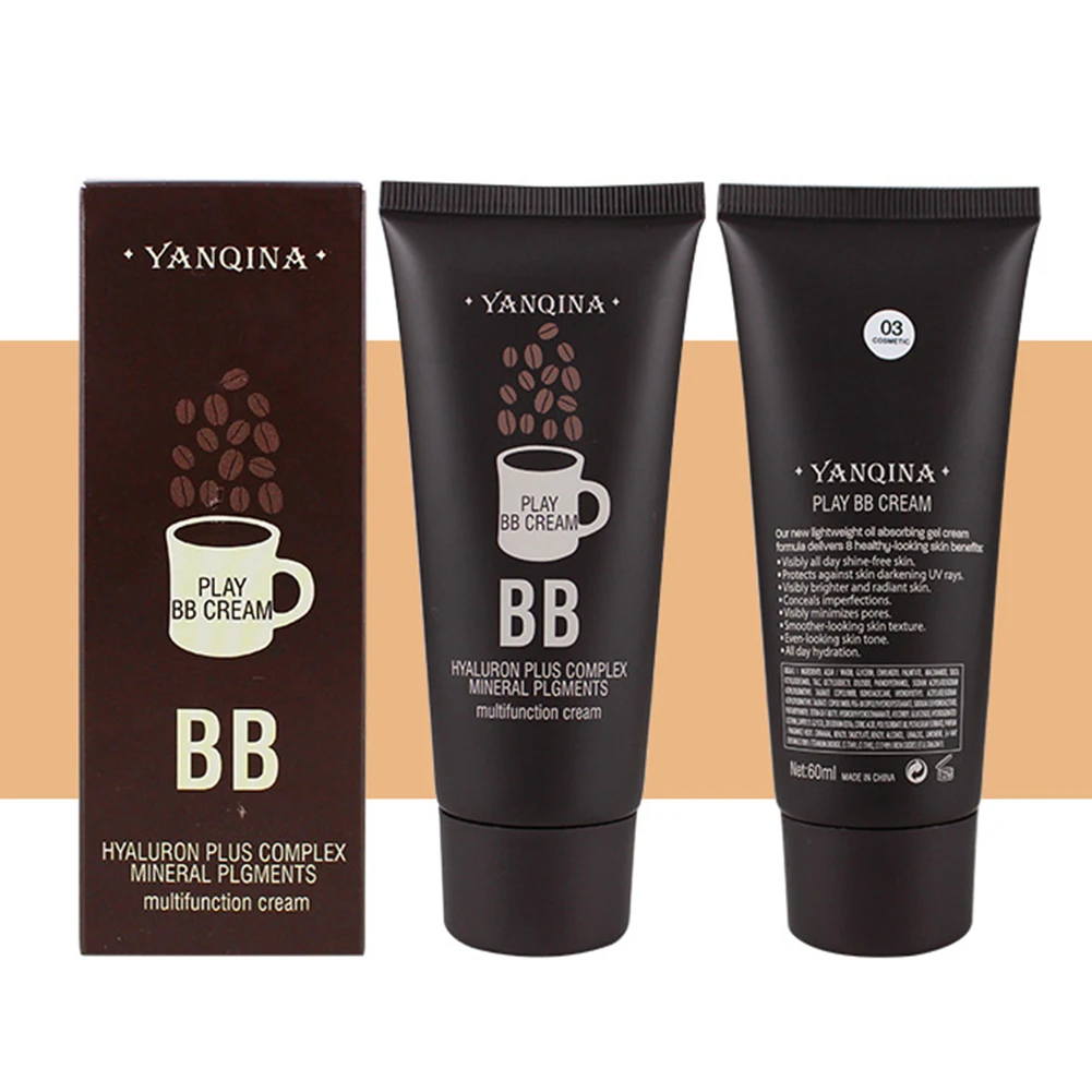 YANQINa Waterproof Lasting Liquid Foundation Blemish Covering Concealer BB Cream Waterproof Long Lasting Moisturizing Blemish