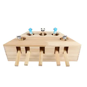 

Educational pet toys to play whack-a-mole Neutral Pine Silica gel Round edge Interactive Puzzle Pet cat toy