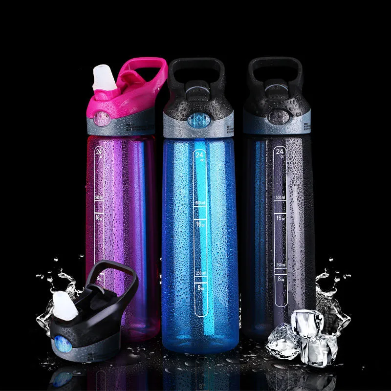 Plastic Water Bottle Sport Brief Tumbler Flask Botella Agua Climbing Hiking Camp Tour Shaker Bottle 700ml My Bottle
