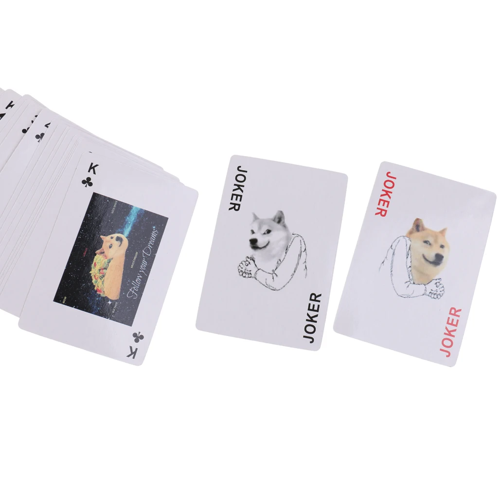54 Pieces Funny Images Playing Cards Poker Set Party Pocker Games