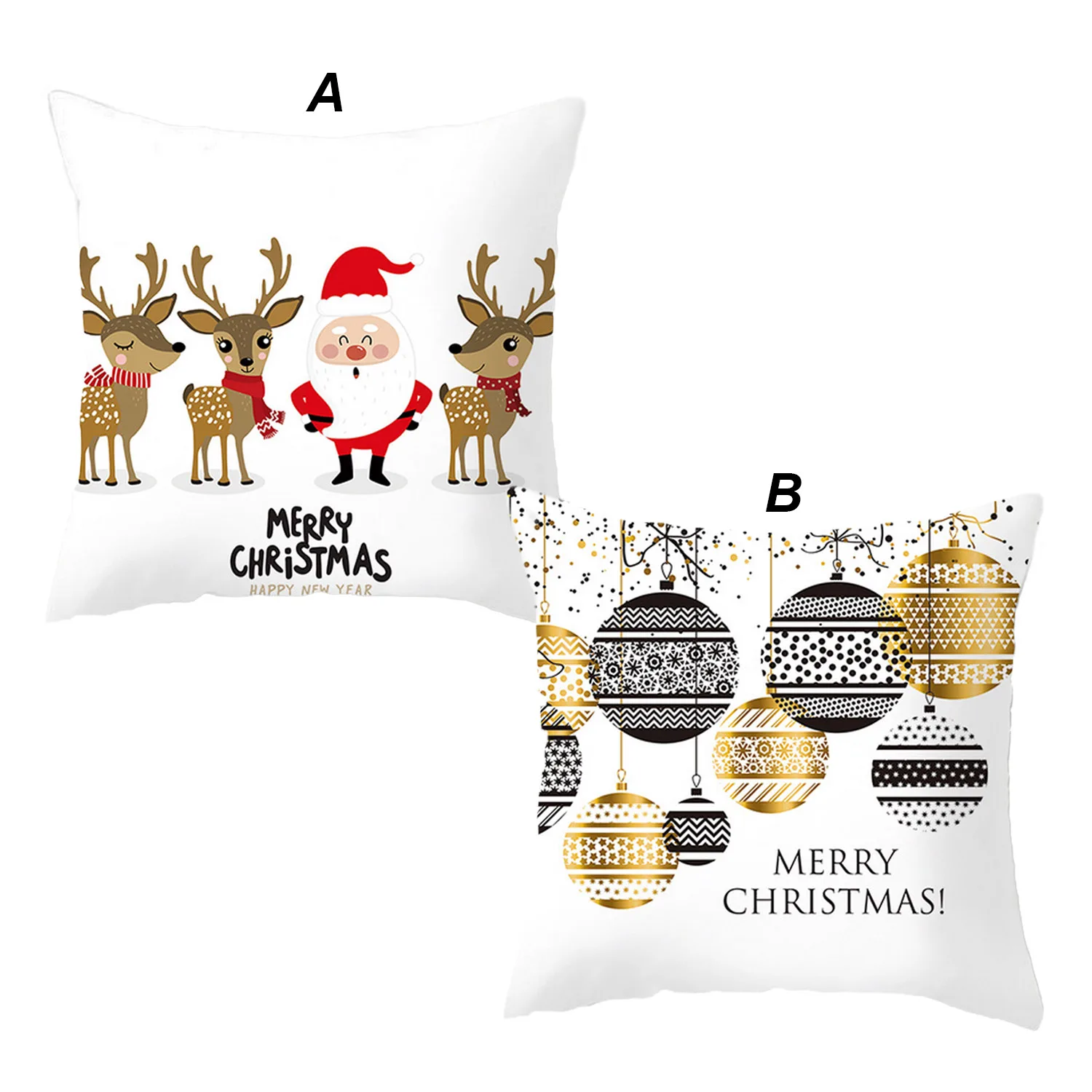 Behogar Merry Christmas, квадратная наволочка для подушки, чехол для подушки, чехол для подушки на Рождество, вечерние, для дома, офиса, дивана, украшения