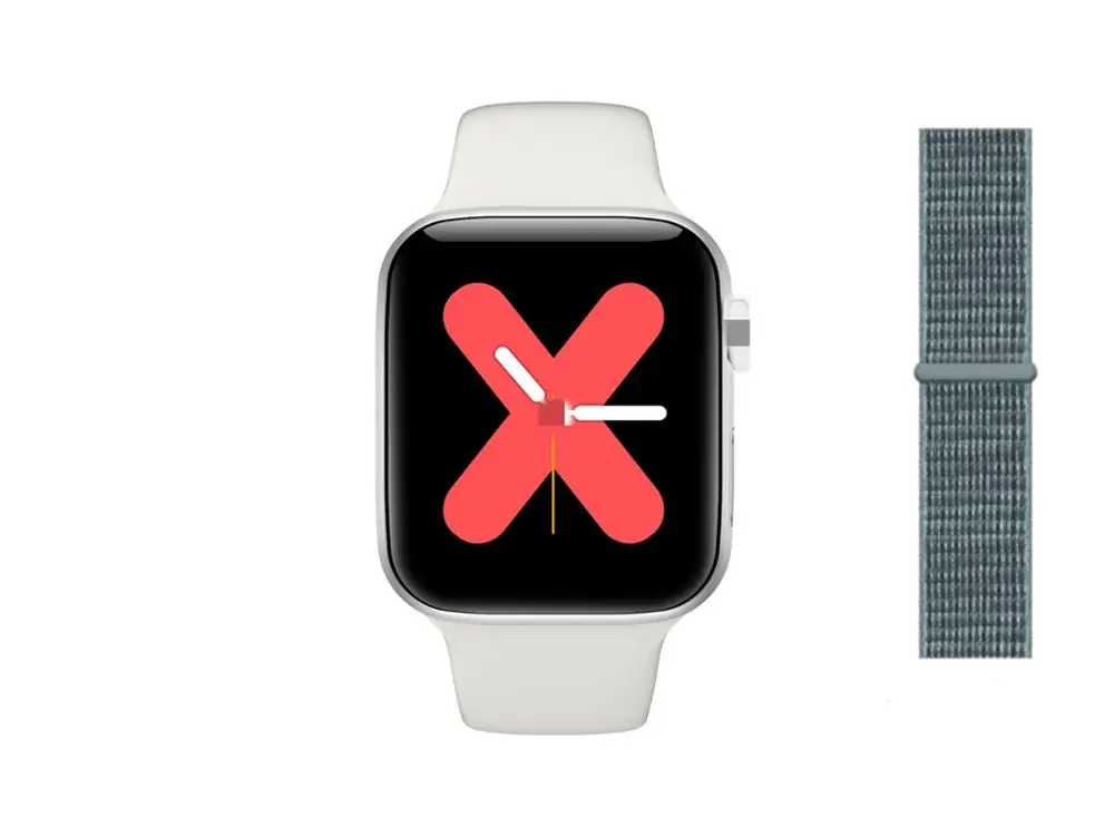 white and blue strap W68 умные часы Bluetooth 4,0 Apple 44 42 мм ремешок 1,54 цветов водонепроницаемые часы пульсометр кровяное давление фитнес PK W34 IWO8 B57 - Цвет: white and blue strap