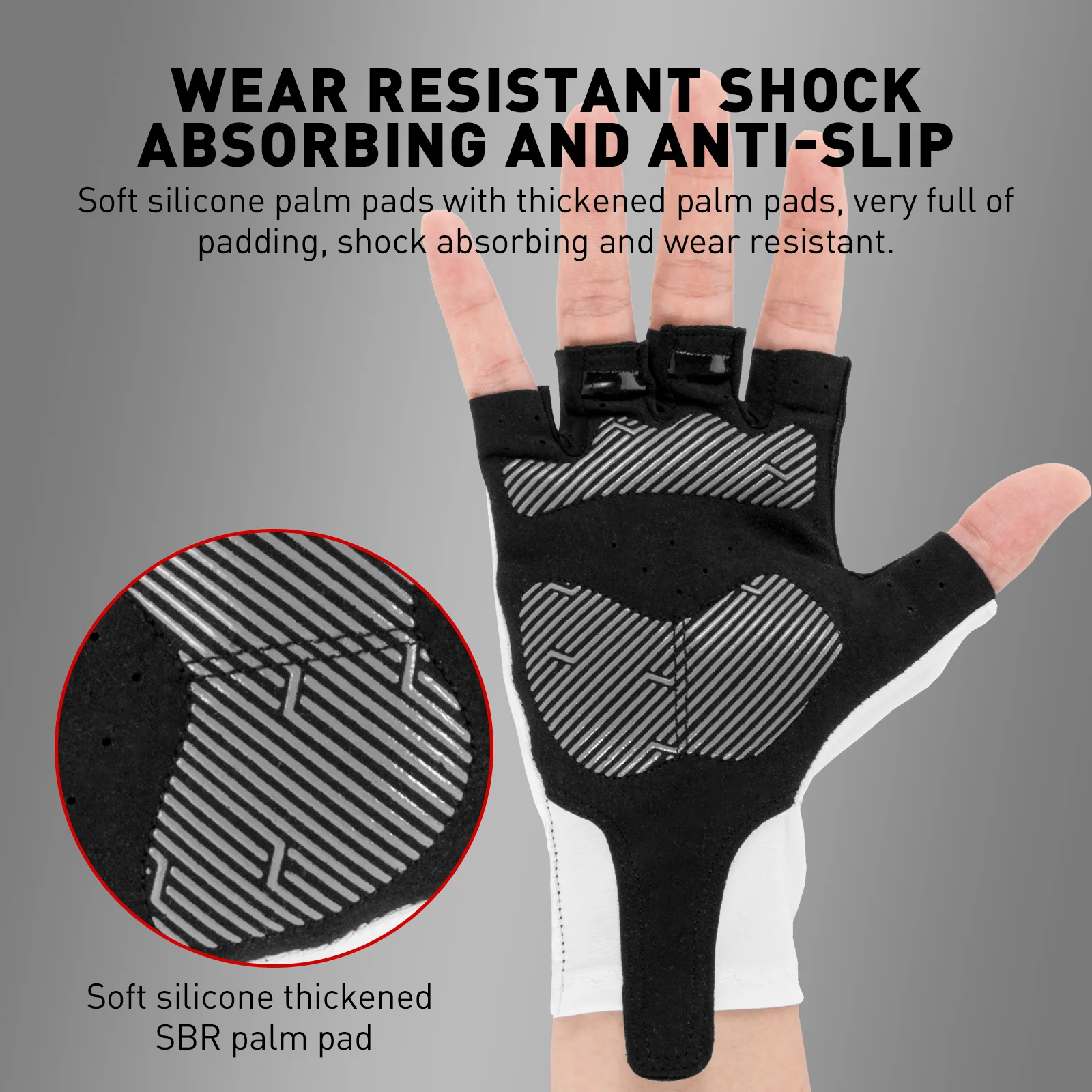 Gants De Vélo RockBros Demi-doigt, Antidérapants Et Respirants Pour Homme Et Femme, Parfaits Pour Le Cyclisme, La Randonnée Ou La Musculation