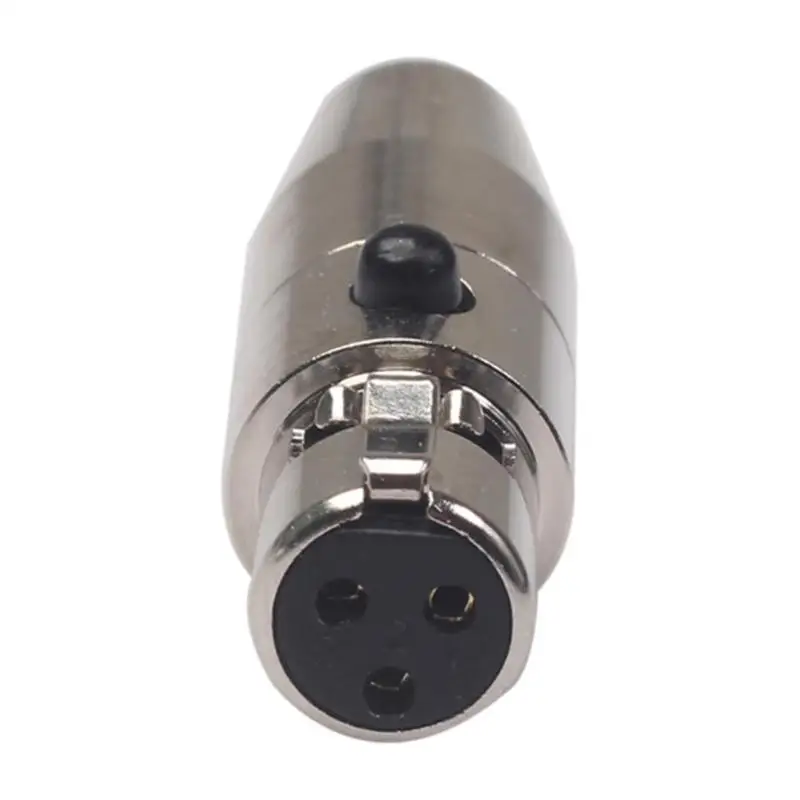 1 Pair Mini 3 Pin XLR Male Female Connector Audio Plug Adapter for Mic Microphone Cable Soldering Straight Gold/Silver Color - Цвет: A